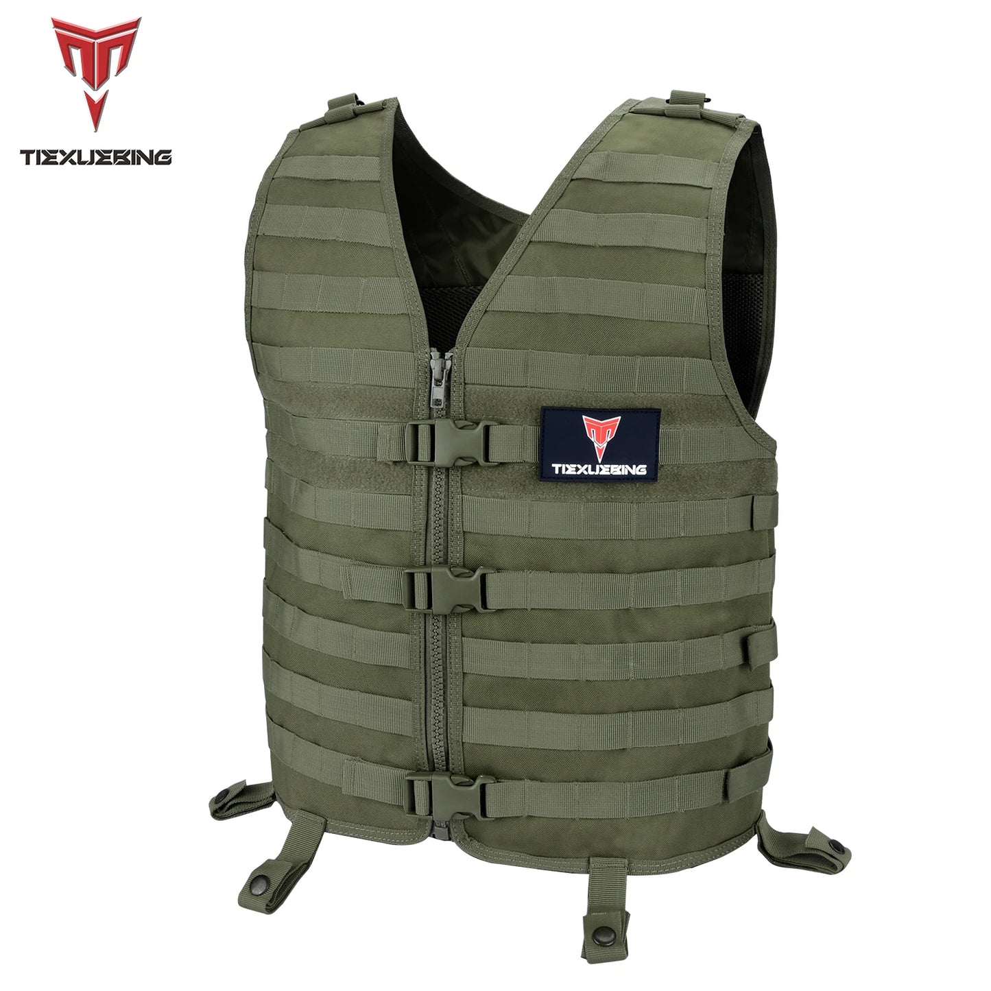 Military Tactical Molle Vest Airsoft Lightweight Gear Load Carrier Vest Camouflage CS Wargame Hunting Adjustable Waistcoat