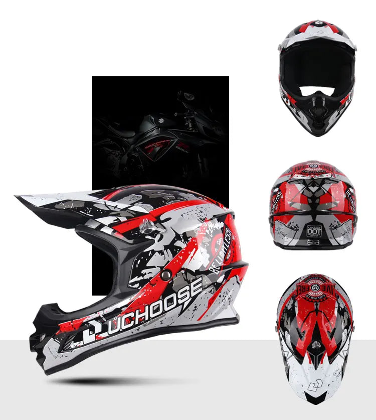 DOT Helmets Motocross Kask Cross Downhill Soporte Casco Off Road Helmet Racing Classic Motorcycle Original Enduro Goggles