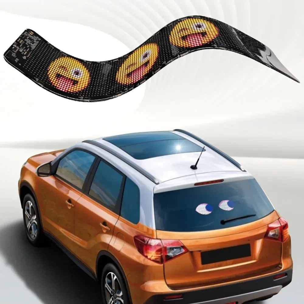 High Brightness Flexible Car LED Display DIY Pattern Text Rolling LED Sign for Car