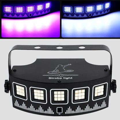 USB Sector LED Mixed Flashing Stage Lights Remote Sound Activated Disco Festival Parties Lights Wedding UV Light