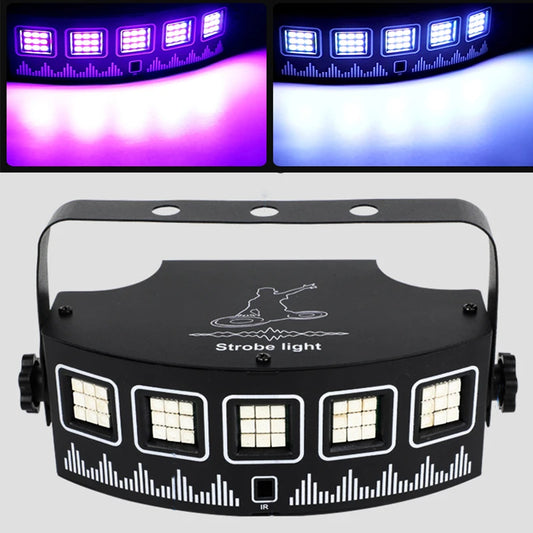USB Sector LED Mixed Flashing Stage Lights Remote Sound Activated Disco Festival Parties Lights Wedding UV Light