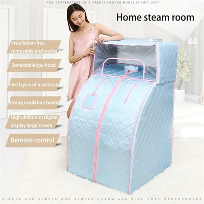 Home Far Infrared Single Sauna Rooms Washable Sweat Steaming Bucket Steam Shower Household Body Spa Sauna Bag Fumigation Machine