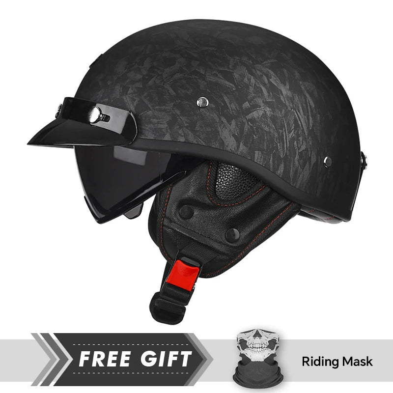 New Arrivals Retro Half Face Motorcycle Helmet DOT ECE Half Motorbike Helmets Men Women Unisex Low Profile Half Helm