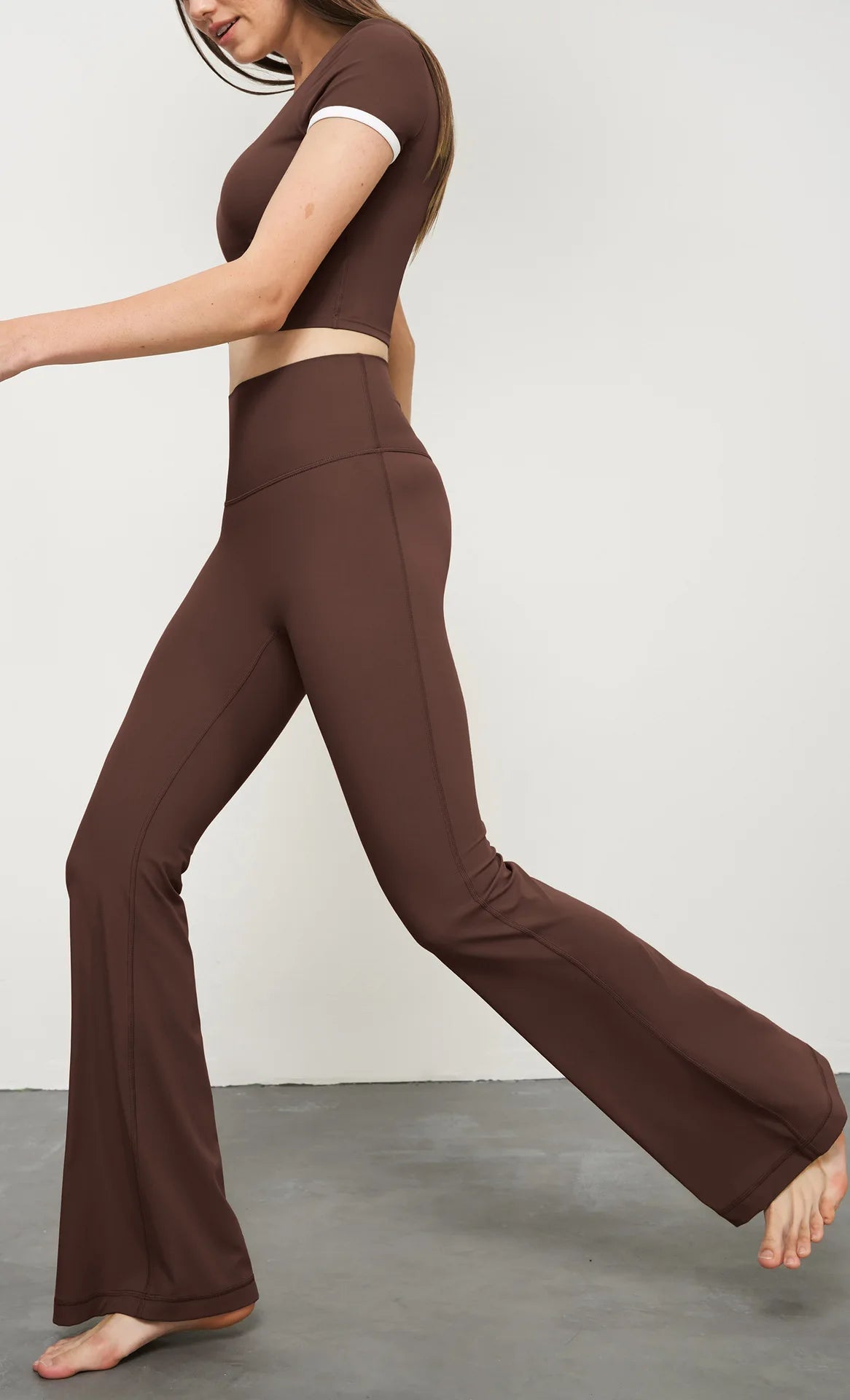 Yoga Flared Pants Women Naked Feel Fashion Casual Butt-Lifting High Waist Sports Leggings Fitness Workout Wide-Leg Pants