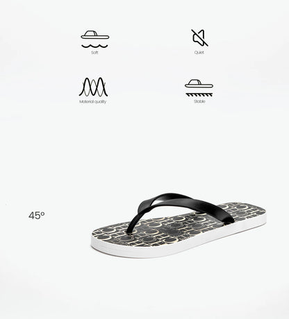 Flip Flops Men and Women Casual Shoes Luxury Brand Slippers Black White Shoes