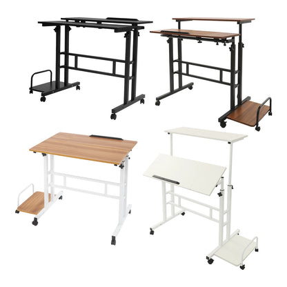 Multi Functional Foldable Computer Desk Adjustable Portable Laptop Desk Modern Computer Desk Computer with Wheels for Work Study