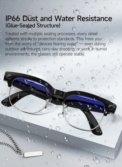 New 4k HD 800W Camera Smart Glasses Men 100+Language Translation 1080P shoot Video WIFI Transmission Music Player Call Glasses