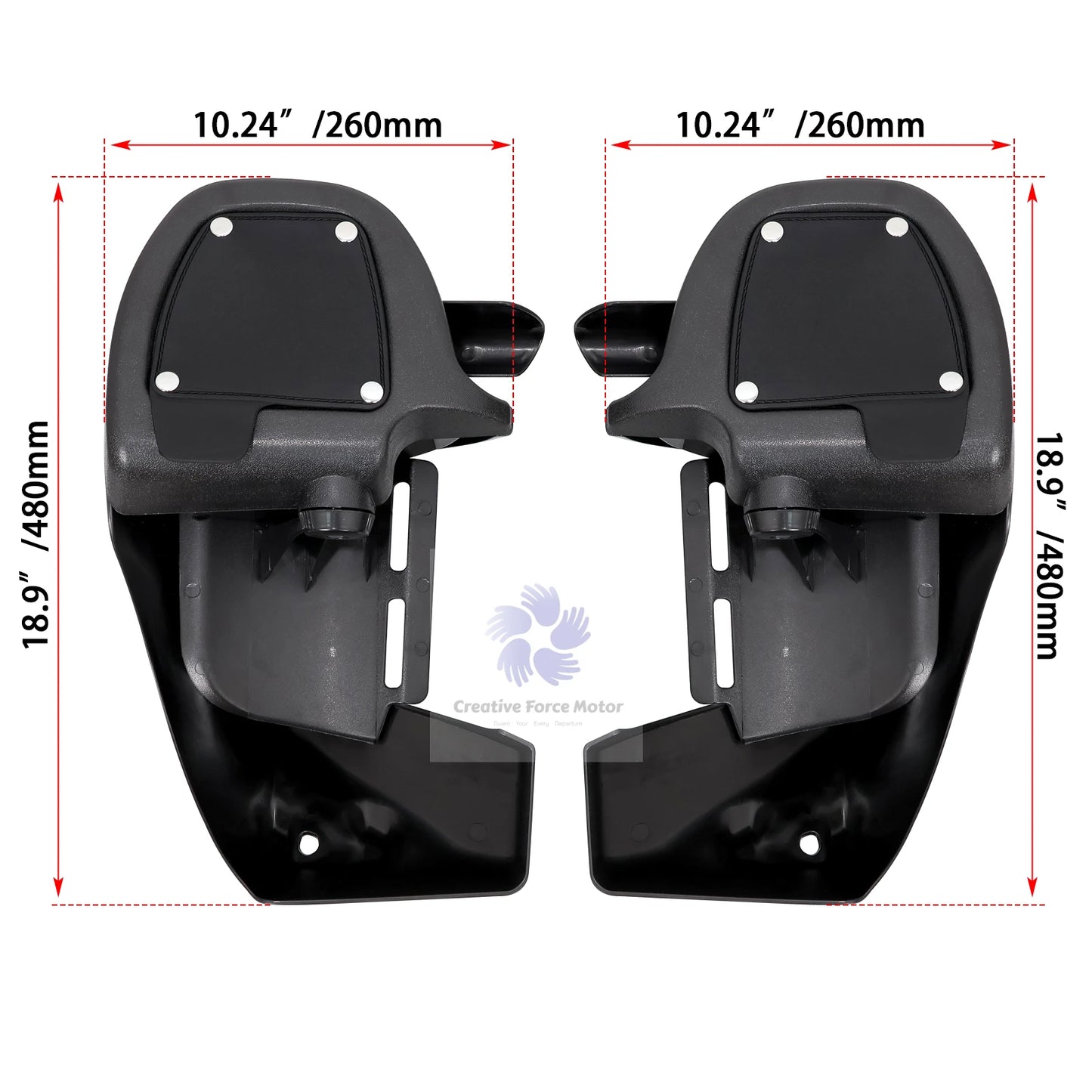 1993-2013 ABS Lower Vented Leg Fairings Motorcycle Vivid Black Warmers Glove Box For Harley Touring Electra Glide Road King FLTR
