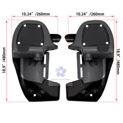 1993-2013 ABS Lower Vented Leg Fairings Motorcycle Vivid Black Warmers Glove Box For Harley Touring Electra Glide Road King FLTR