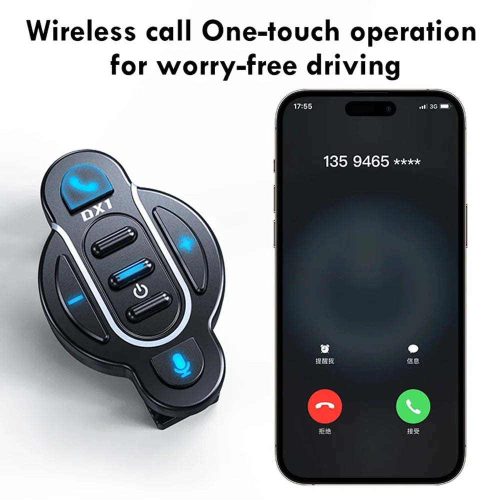 New Smart Wireless Remote Control Bluetooth 5.4 Media Controller Waterproof for Helmet Earphone Motorcycle Bike Handlebar