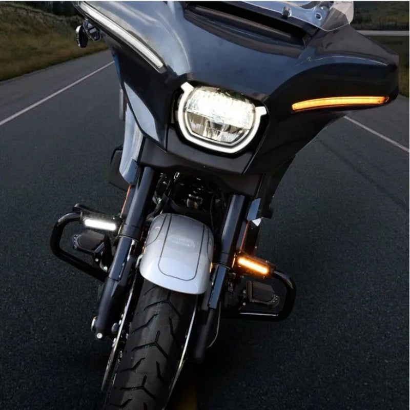 Turn Signal Batwing Fairing Light Fit For Harley CVO Street Glide 2023-2024
