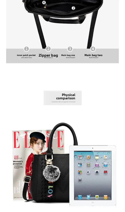 Fashionable Embroidered Large Capacity Women's Handbag Hot Sale Of The Season New Korean Style Handbag Shoulder Bag Tassel Penda