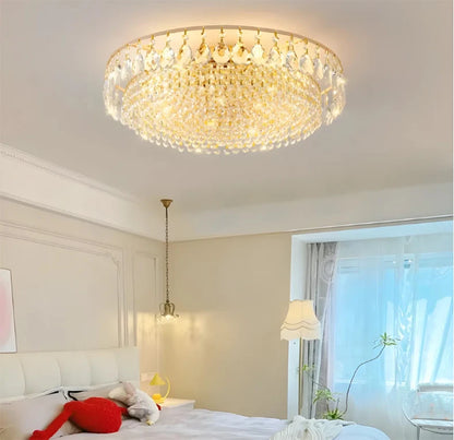 Big Luxury Crystal LED Ceiling Chandeliers for Living Room New Gold Hanging Lamps for Ceiling Modern Home Decor Lustre Lighting