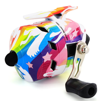 Sougayilang Casting Fishing Reel 3.4 Gear Ratio High Speed Aluminum Alloy Spool Reel with Nylon Fishing Line Freshwater Pesca