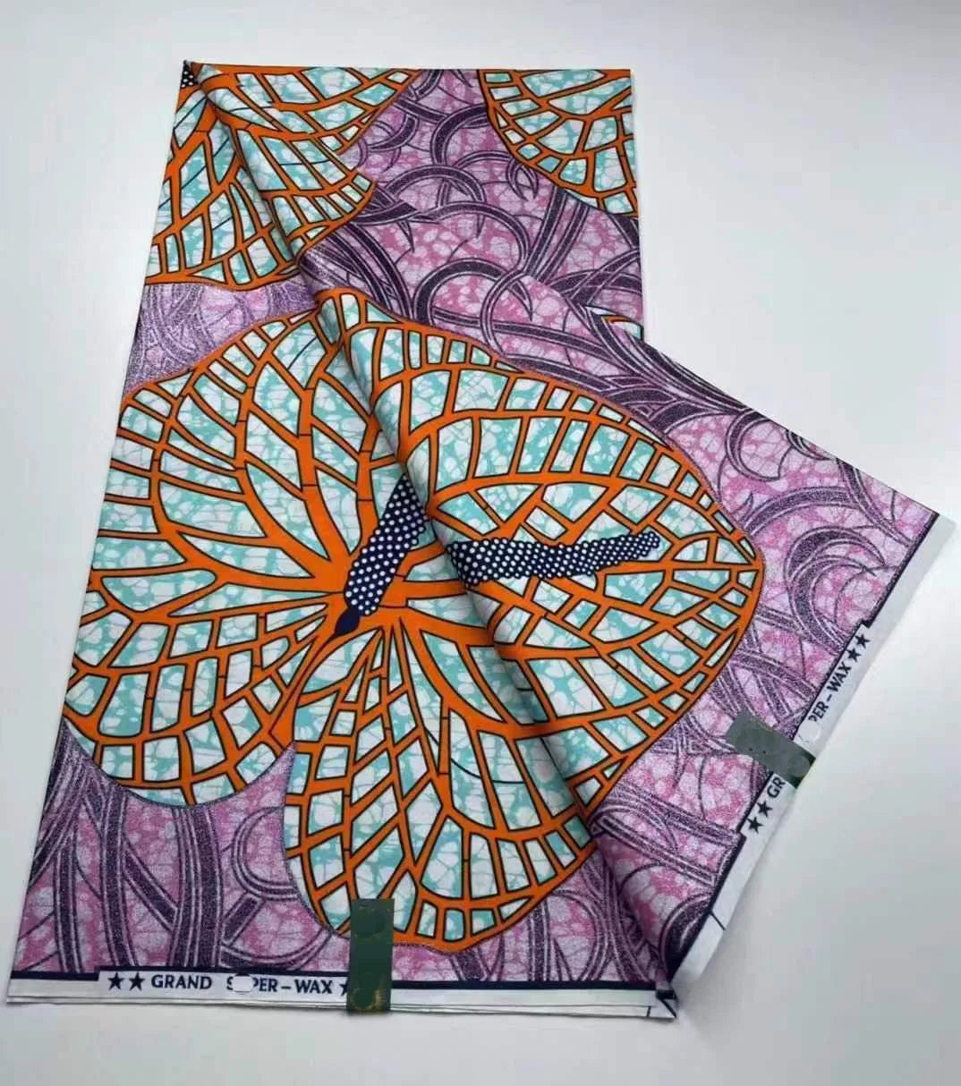 New African Wax Print Fabric Ankara Kitenge Pagne Loincloth Batik Wholesale Golden Glitter Grand 100Cotton Material For Sew 6yar