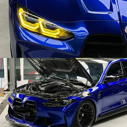 Premium Candy Gloss Metal Dark Blue Vinyl Car Wrap Adhesive Film Decal with Air Release Bubble