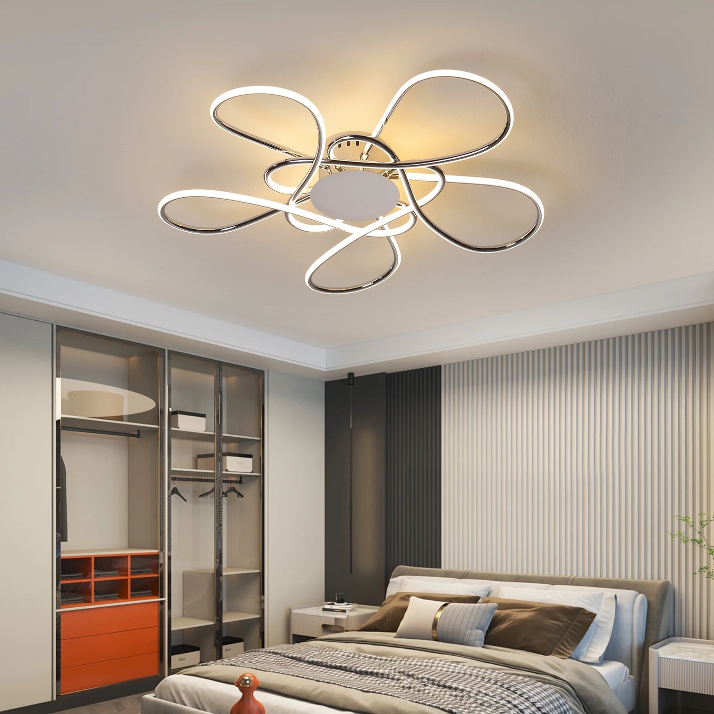 Chrome/Gold Plated Modern LED Chandelier for Living Room Lamp Bedroom Ceiling Chandeliers AC 90-260V Home Deco Light Fixture