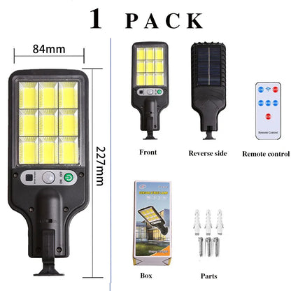 Solar Street Lights Outdoor Waterproof Human Body Sensing Courtyard Garden Wall Household Lights Rural Road Lighting Wall Lights