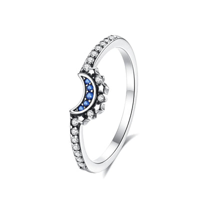 Original 925 Sterling Silver Ring Love Heart Pave CZ Crystal Stackable Rings For Women Wedding Engagement Birthday Gift Jewelry