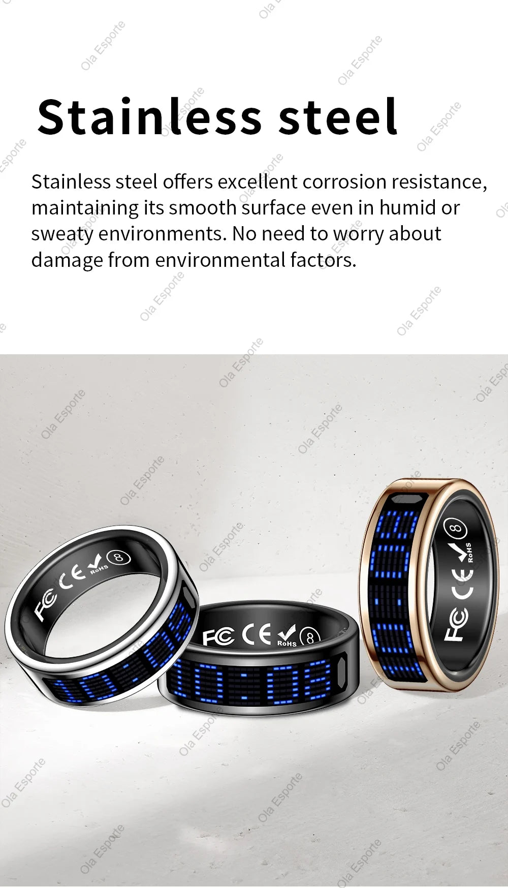 Call ID Reminder Smart Ring Heart Rate Blood Pressure Monitor Men Women Smartring 5ATM Waterproof Health Multi Sports Ring 2026