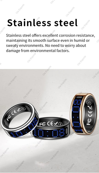 Call ID Reminder Smart Ring Heart Rate Blood Pressure Monitor Men Women Smartring 5ATM Waterproof Health Multi Sports Ring 2026