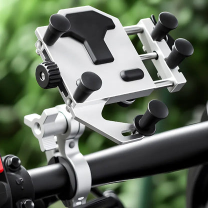 Universal Alloy Motorcycle Phone Holder 360° Adjustable Shock Absorption Motorcycle Mobile Stand Motos Bike Navigation Bracket