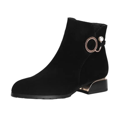 Hot sale 2022 Women's Shoes Women Ankle Boot Low Heel Shoe Plus Size 43 Short  Female Shoes Ladies Autumn Winter Boots