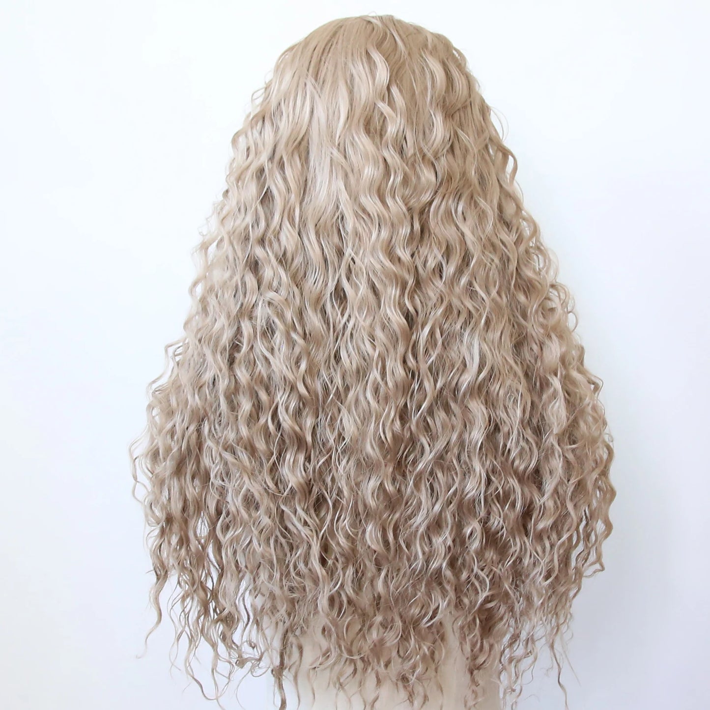 Black Romance Curly Synthetic Lace Front Wig Long Deep Curly Jet Black Lace Front Synthetic Wig Pre Plucked Natural Hairline
