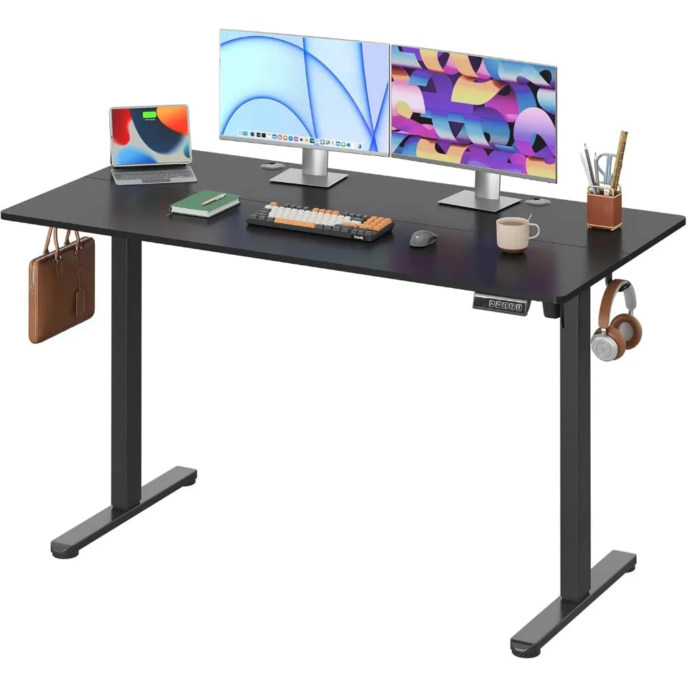 Adjustable Electric Standing Desk, 55 x 28 Inches, Deep 28 Inch Desktop for Sit-Stand Use