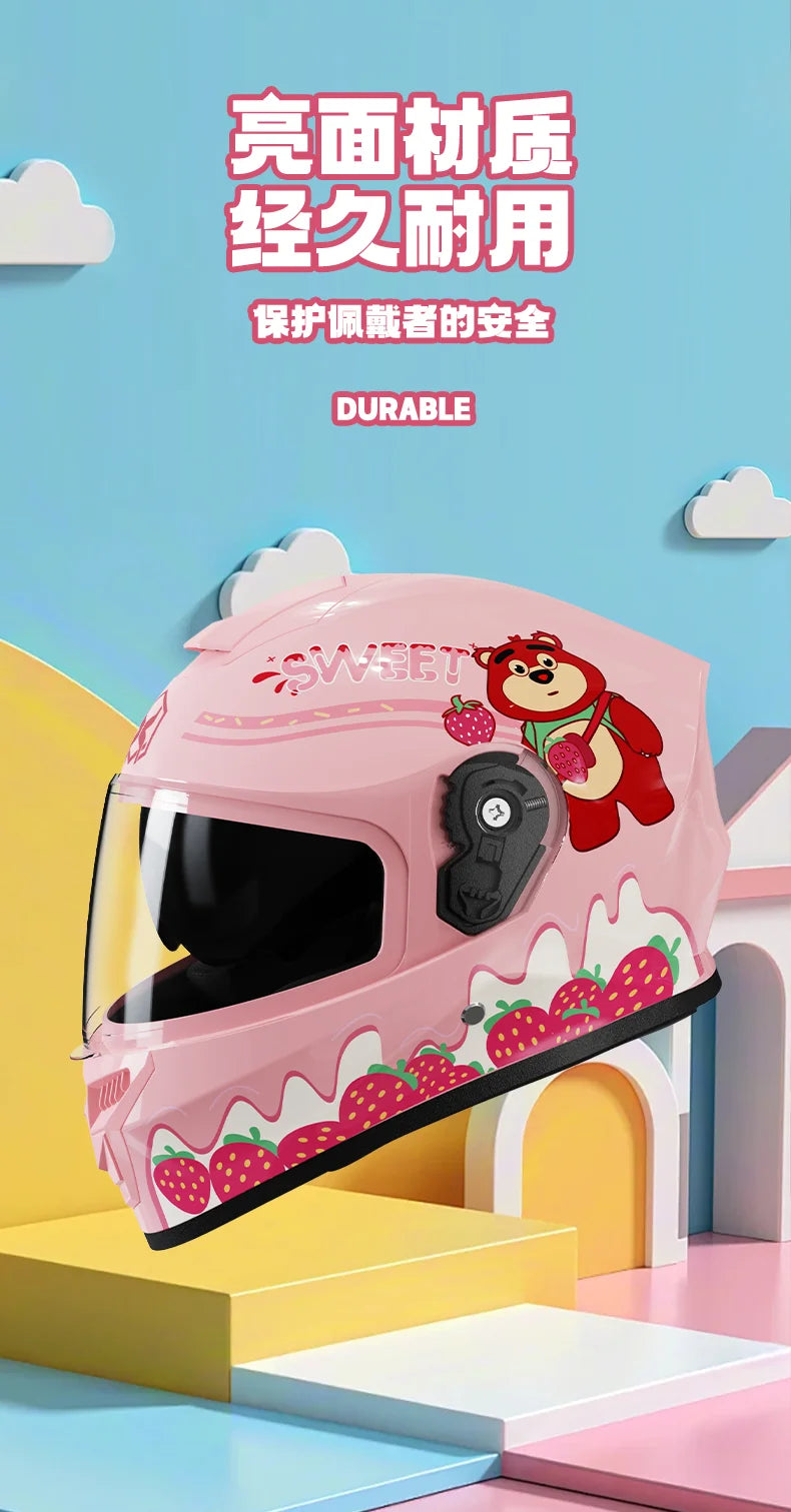 Children's Helmet Electric Car Cute Cartoon Four Seasons Universal Motorcycle Boys and Girls Safety Helmet 601