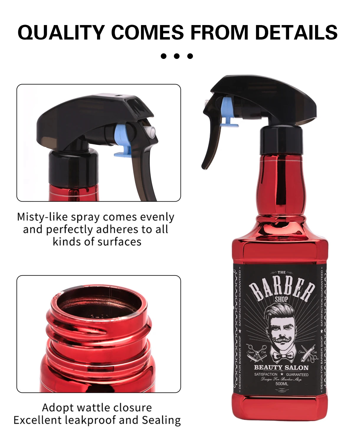 Professional Salon Barber Spray Bottle Refillable Fine Mist Empty Watering Can Water Sprayer Barbershop AccessoriesHair Tools