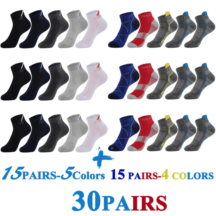 5 Pairs/Lot Mens Running Socks Casual Outdoor Sports Cotton Orange Red Stripes Compression Black 15 Styles Travel Hot Sale 2024