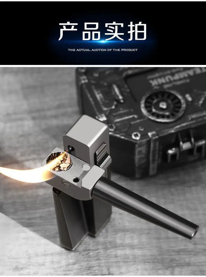 JOBON New Folding Pipe Integrated Inflatable Oblique Flame Lighter Metal Material Men's High-end Gifts