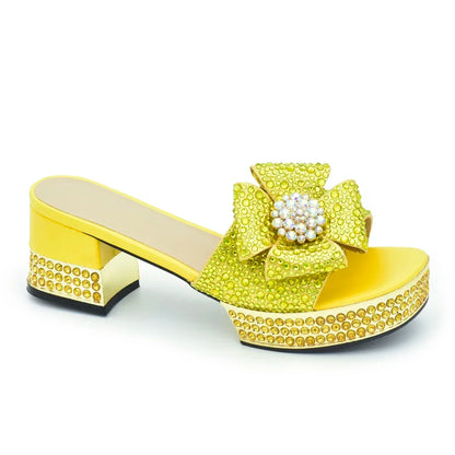 New Design Full Crystal Open Toe Sandals Designer Shoes Women Luxury 2025 Nigerian Women Wedding Shoe Decorated with Rhinestone