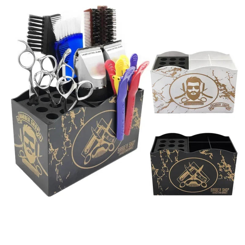 Barber Tools Storage Box Barbershop Hair Scissors Combs Clips Holder Large Capacity Rack Organizers Salon Tools Box Accessories