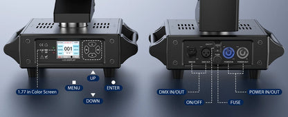 160W LED Moving Head Light Beam RGBW 360°Rotation Stage Effect Lighting Projector DMX512 Sound Control for Disco Party Concert