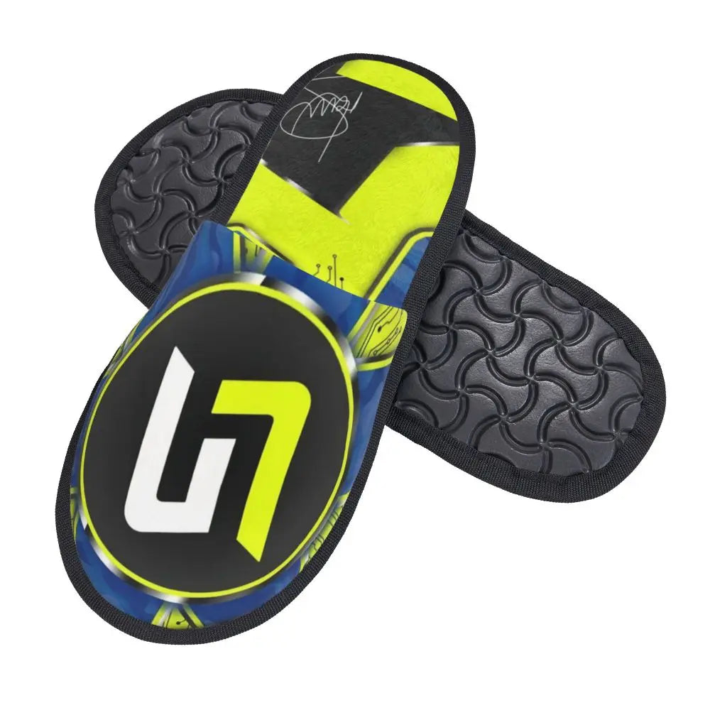 Custom British Lando Norris Racing Driver Guest Slippers for Spa Women House Slipper