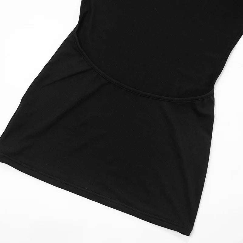 Summer Spring Sexy Backless Y2K Black Women Mini Dress Outfits Party Club Birthday Sleeveless Bodycon Short Dresses Vestido Gift