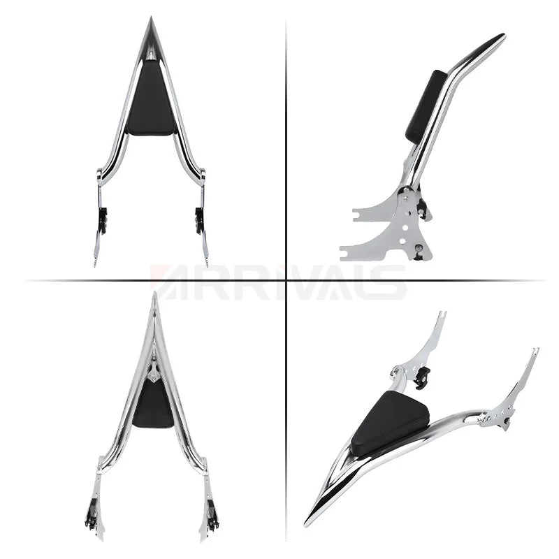 Motorcycle Rear Passenger Sissy Bar Backrest with Cushion Pad Detachable For Harley Sportster XL 1200 883 72 48 Iron 2004-2022