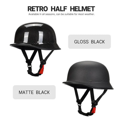 Newest Trend Motocycle Helmets Carbon Fiber Half Face Helmet Ultra Lightweight Carbon Shell Safety Cap DOT Approved 1/2 Helmet