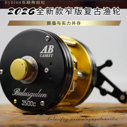 BYBLOS 3500C Baitcasting Reel,Centrifugal Brake,5.5:1,Fishing Reel,220g,Drag Force 5kg