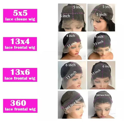 13x4 13x6 HD Lace Frontal 5x5 Closure Wigs | 40 42 Inch Bone Straight Glueless Human Hair Wigs