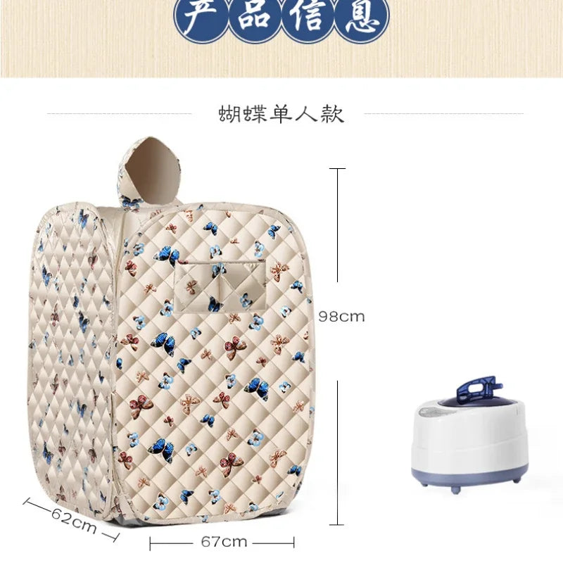 Sweat Steaming Box Household Single Steam Sauna Bath Box Sweating Whole Body Fumigation Machine Foldable Box US JP