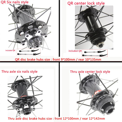 New White Black Gray 700C 50mm Road bike alloy bicycle wheelset clincher rims V Disc brake Thru Axle center lock hubs wheels