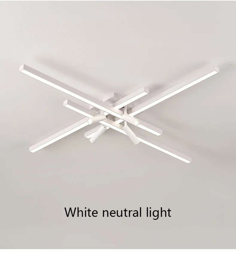 Modern Minimalist Living Room Ceiling Lights Bedroom Long Line lamps LED Chandelier Hall Bedroom Indoor Lighting Decoration
