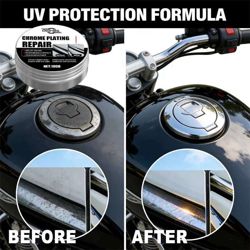 Chrome Refurbishment Paste: Polishes & Restores Car Wheels & Bumpers