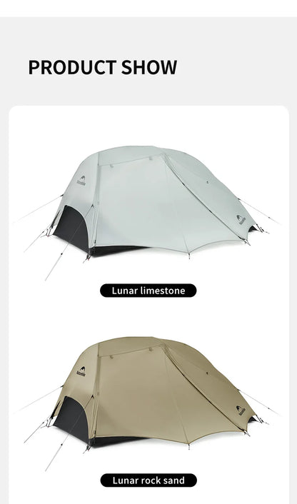 Naturehike Star River UL Camping Tent 2 People Tent 15D Nylon Ultralight Hiking Double Layer Backpacking Travel Tent 3 Seasons