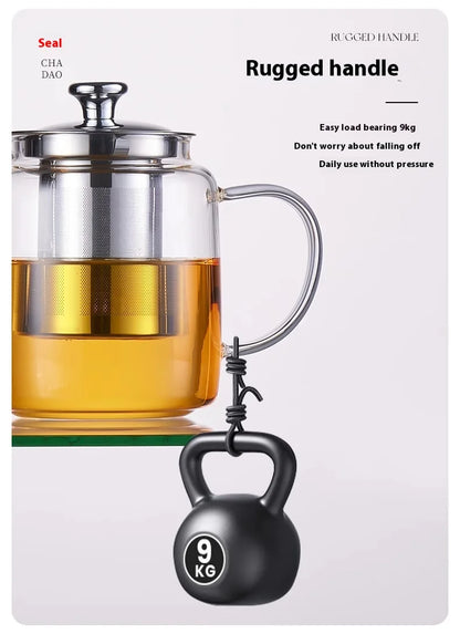 GIANXI Tea Teapot Household Large Capacity Glass Tea Maker Tea Separation Thickened High Temperature Tea Set Single Pot