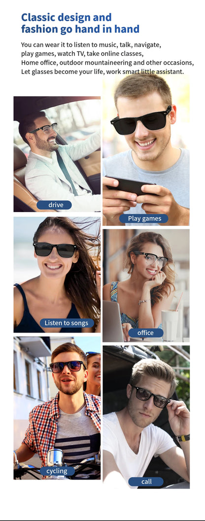 E13 Waterproof Cycling Glasses,Bluetooth Smart Glasses,Audio Call,Music,Bluetooth Headset,Sunglasses, Anti-blue Light Glasses