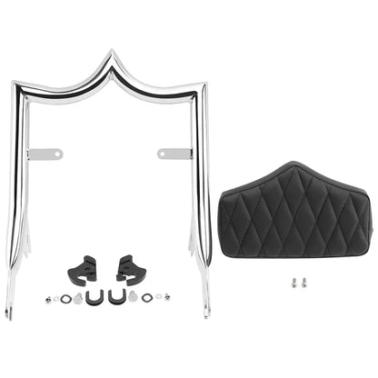 Chrome Motorcycle Passenger Backrest Detachable Sissy Bar Fit For Harley Touring Street Glide Road Glide Road King 2009-Later